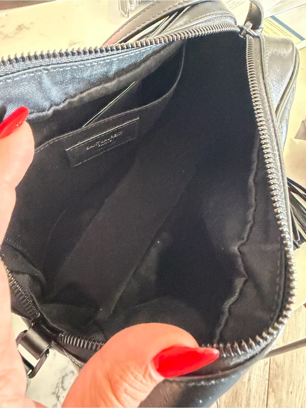 Authentic Saint Laurent Black Quilted Leather Camera Crossbody with YSL Monogram - Picture 9 of 9